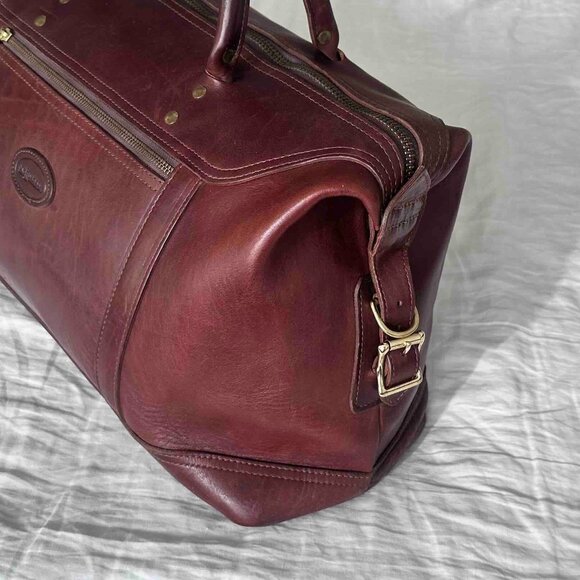 J.W. Hulme Co., Leather duffle bag, Brown, EUC - Picture 10 of 15